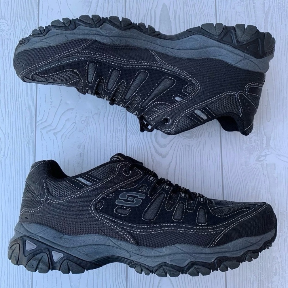 Skechers Men's After Burn 50125 Lace-Up Sneakers Shoes Black/Gray Size 12 - Picture 5 of 13